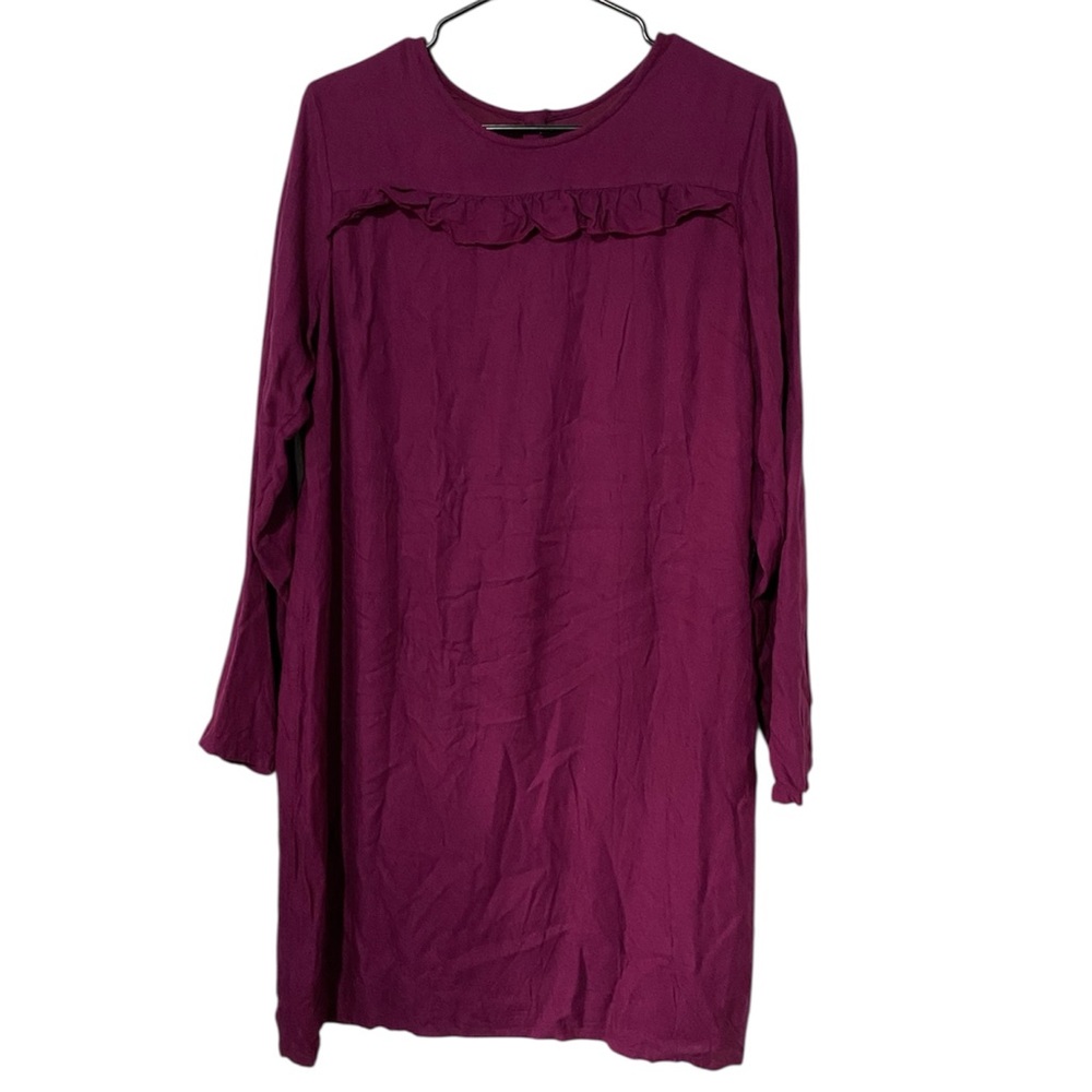 Old Navy Plum Long Sleeve Shift Dress